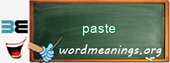 WordMeaning blackboard for paste